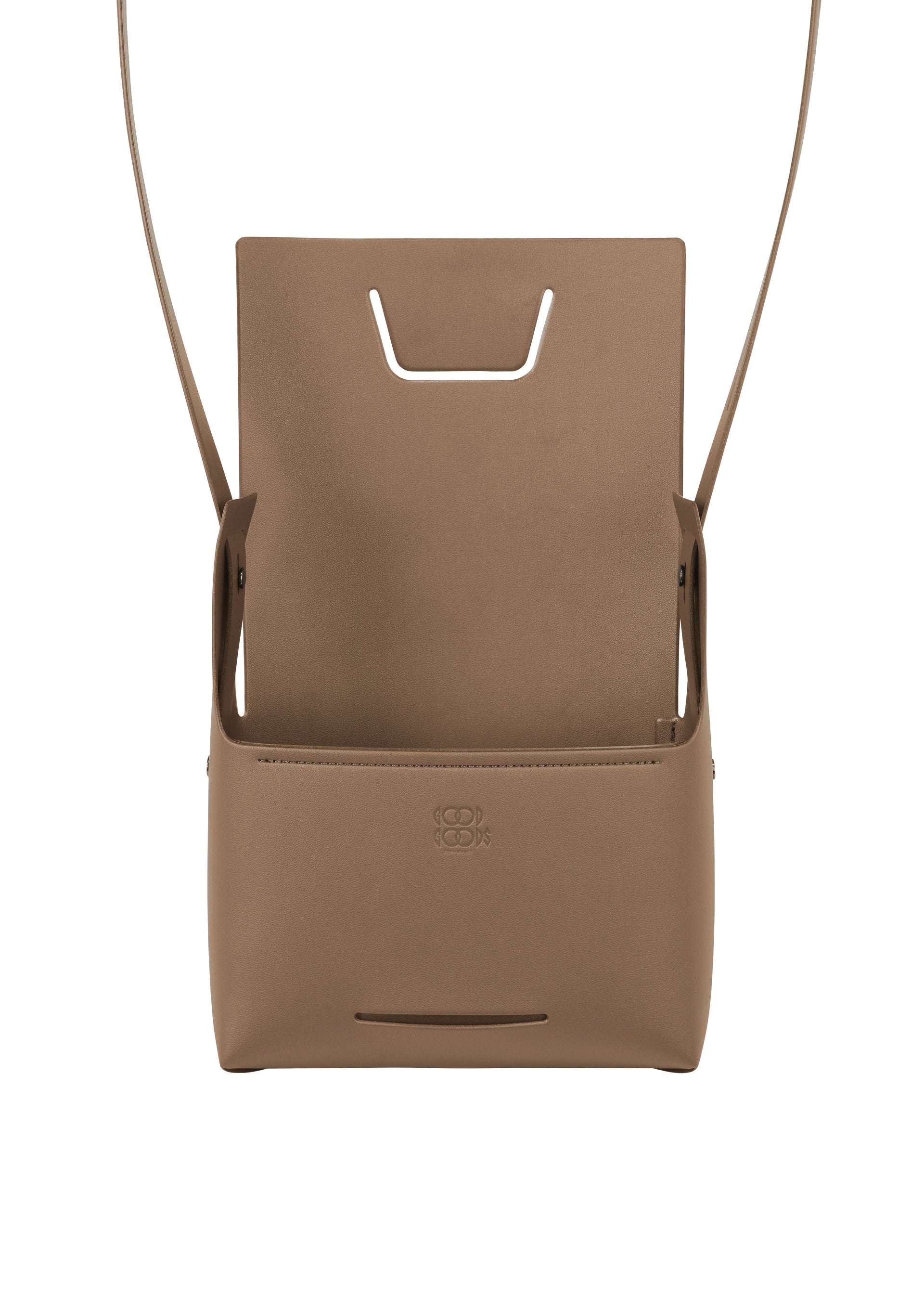 A detail shot of the GOOD GOODS ISSEY MIYAKE BOX bag.