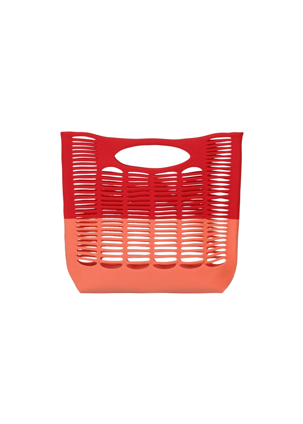 MOKKO BI-COLOR Tote Bag Red x Coral Pink