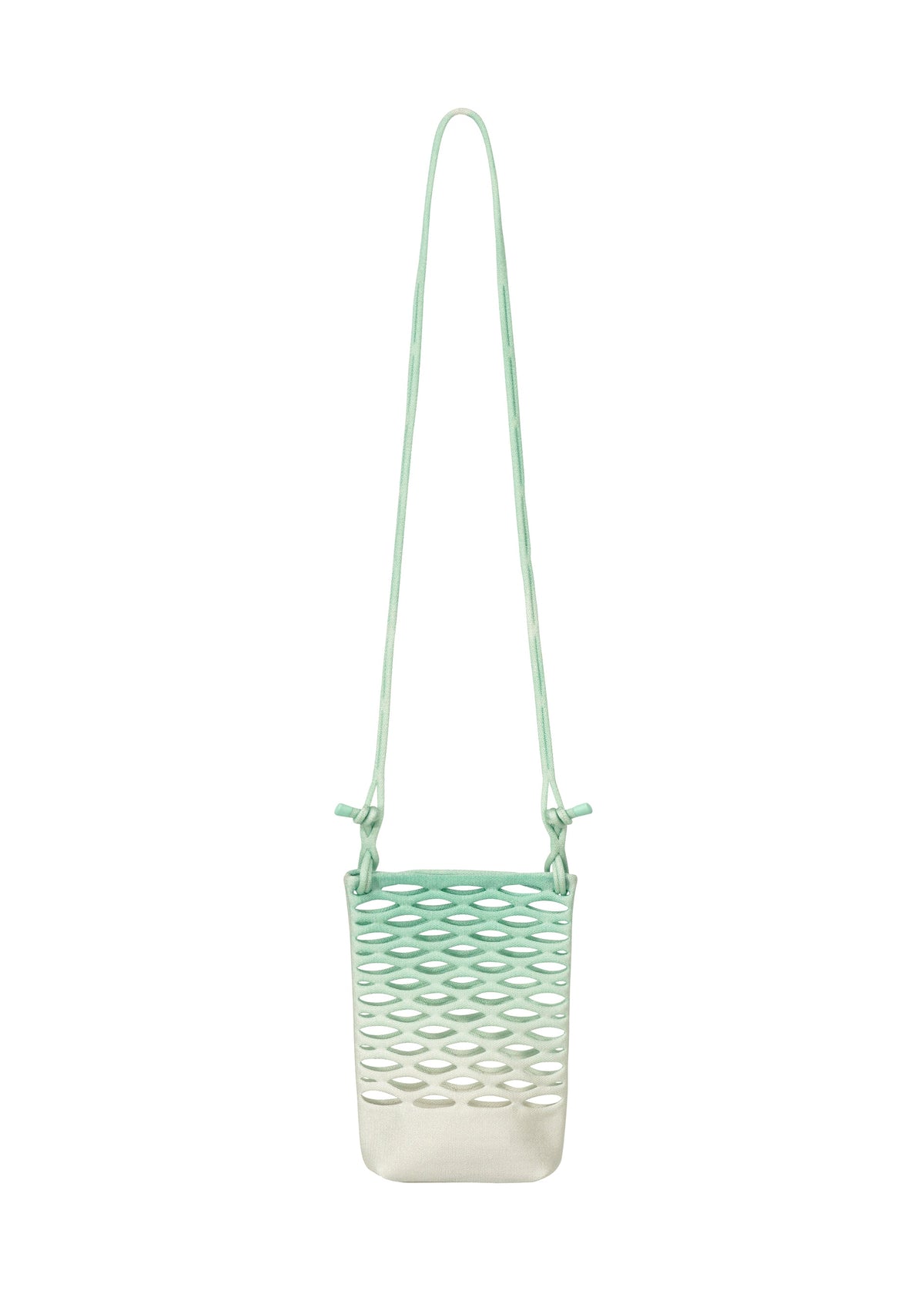 A product shot of the GOOD GOODS ISSEY MIYAKE MOKKO NET GRADATION gg66ag37169os in ice green.