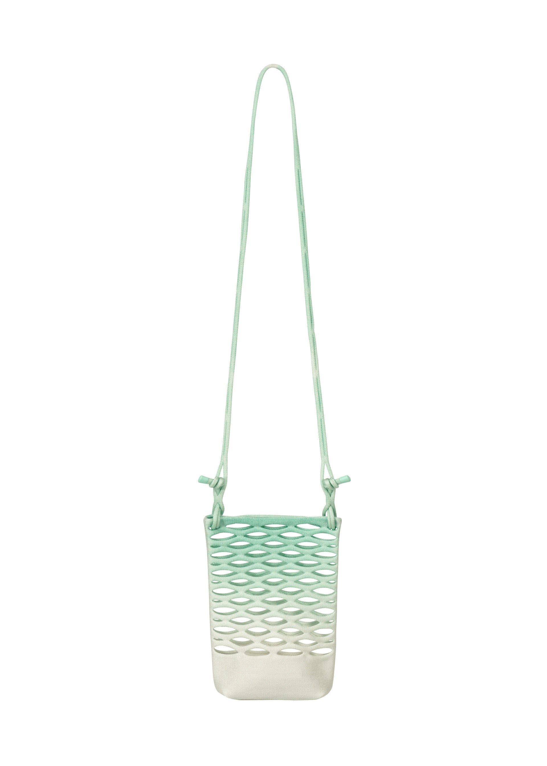 A product shot of the GOOD GOODS ISSEY MIYAKE MOKKO NET GRADATION gg66ag37169os in ice green.