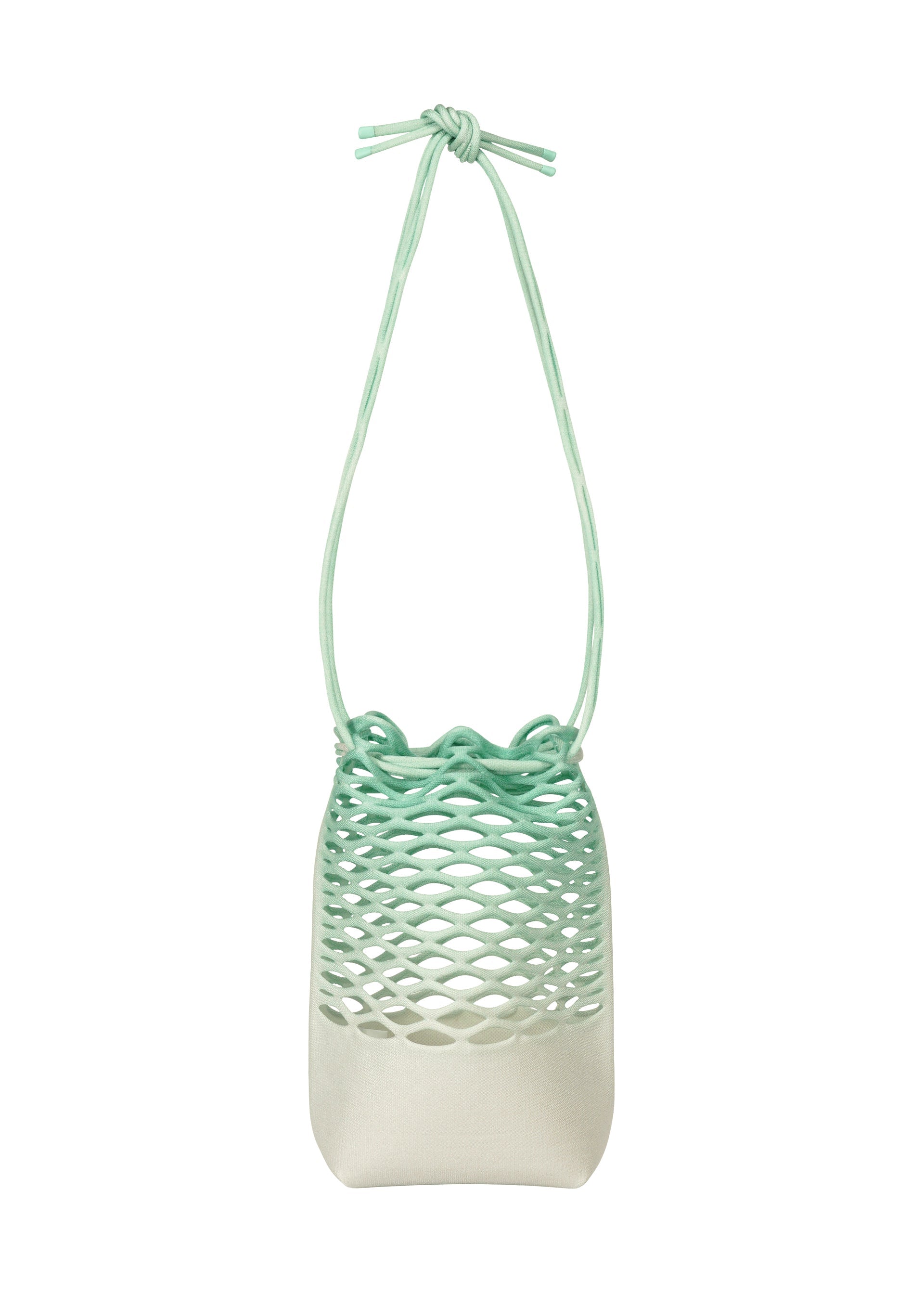 A product shot of the GOOD GOODS ISSEY MIYAKE MOKKO NET GRADATION gg66ag37469os in ice green.