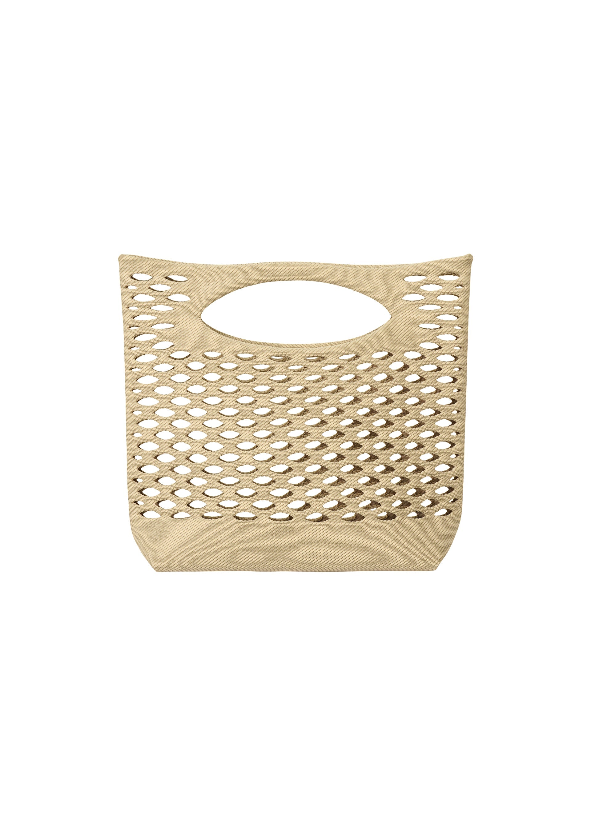 A product shot of the Good Goods Issey Miyake MOKKO BASKET in cream x dark beige (46), recurring_style, restock.