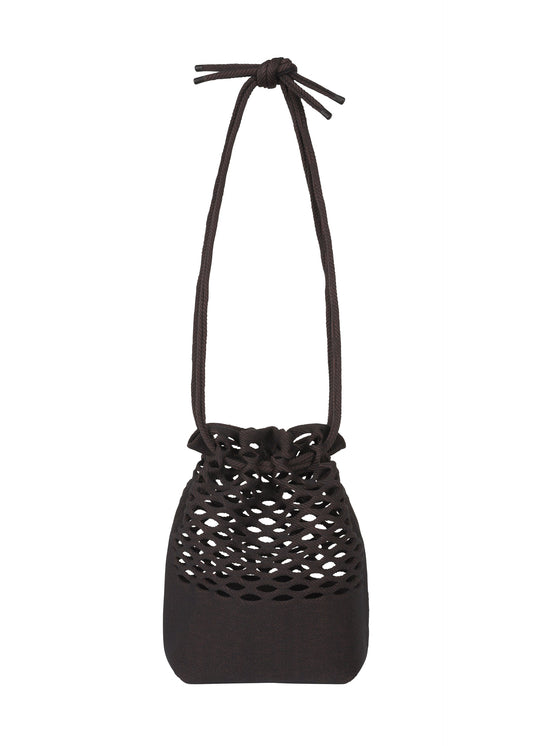 A product shot of the Good Goods Issey Miyake MOKKO BASKET in black x brown (17), recurring_style, restock.