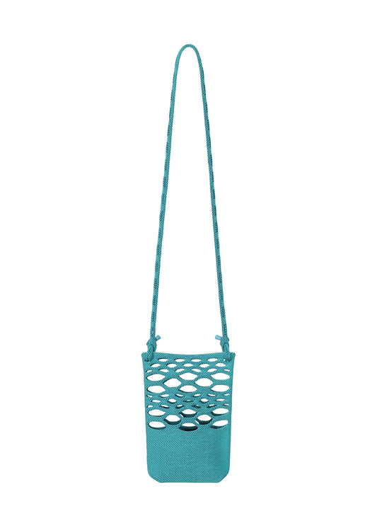 A product shot of the Good Goods Issey Miyake MOKKO BASKET in light teal blue x marine blue (77), recurring_style, restock.