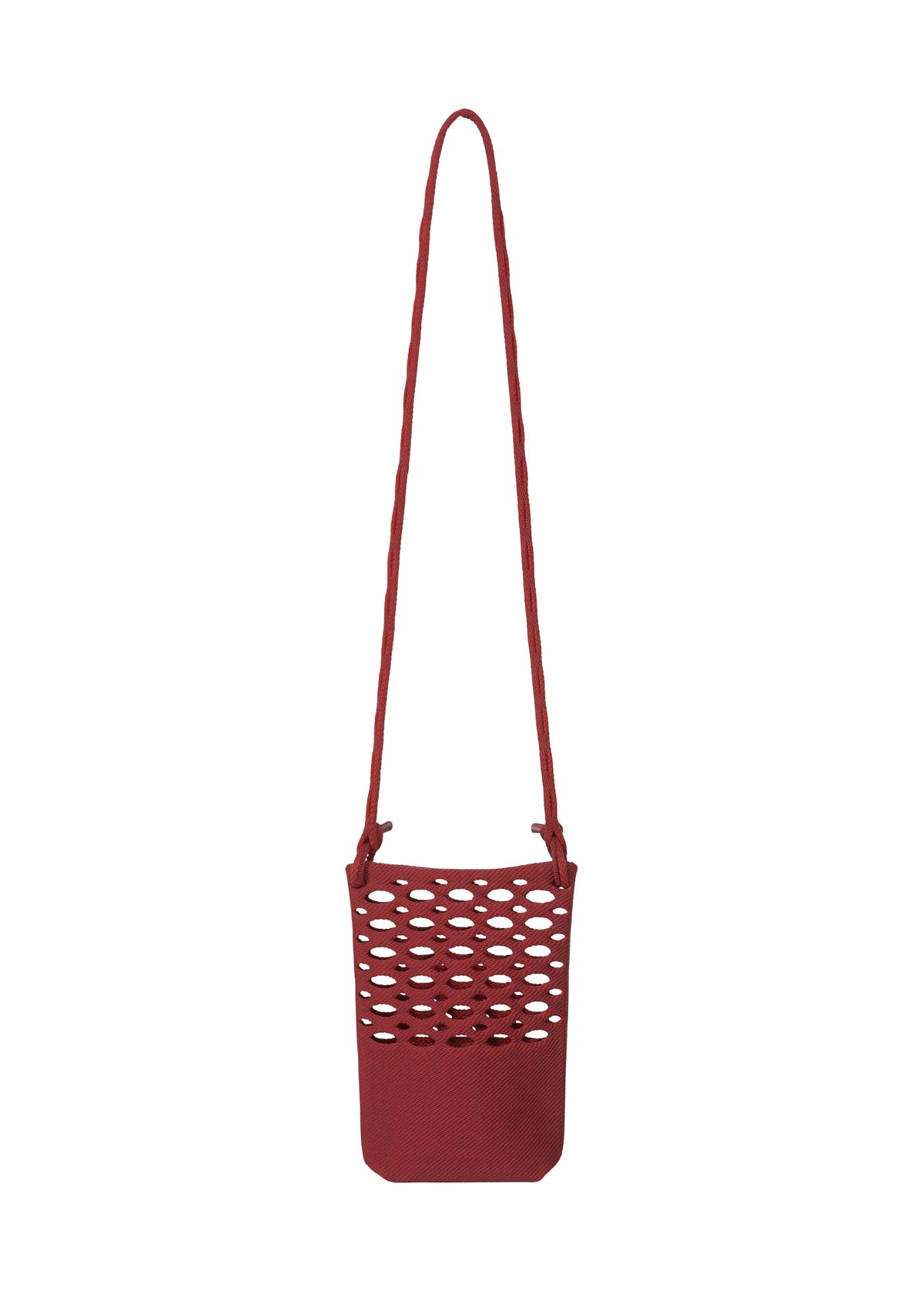 A product shot of the Good Goods Issey Miyake MOKKO BASKET in dark bordeaux x crimson red (82), recurring_style, restock.