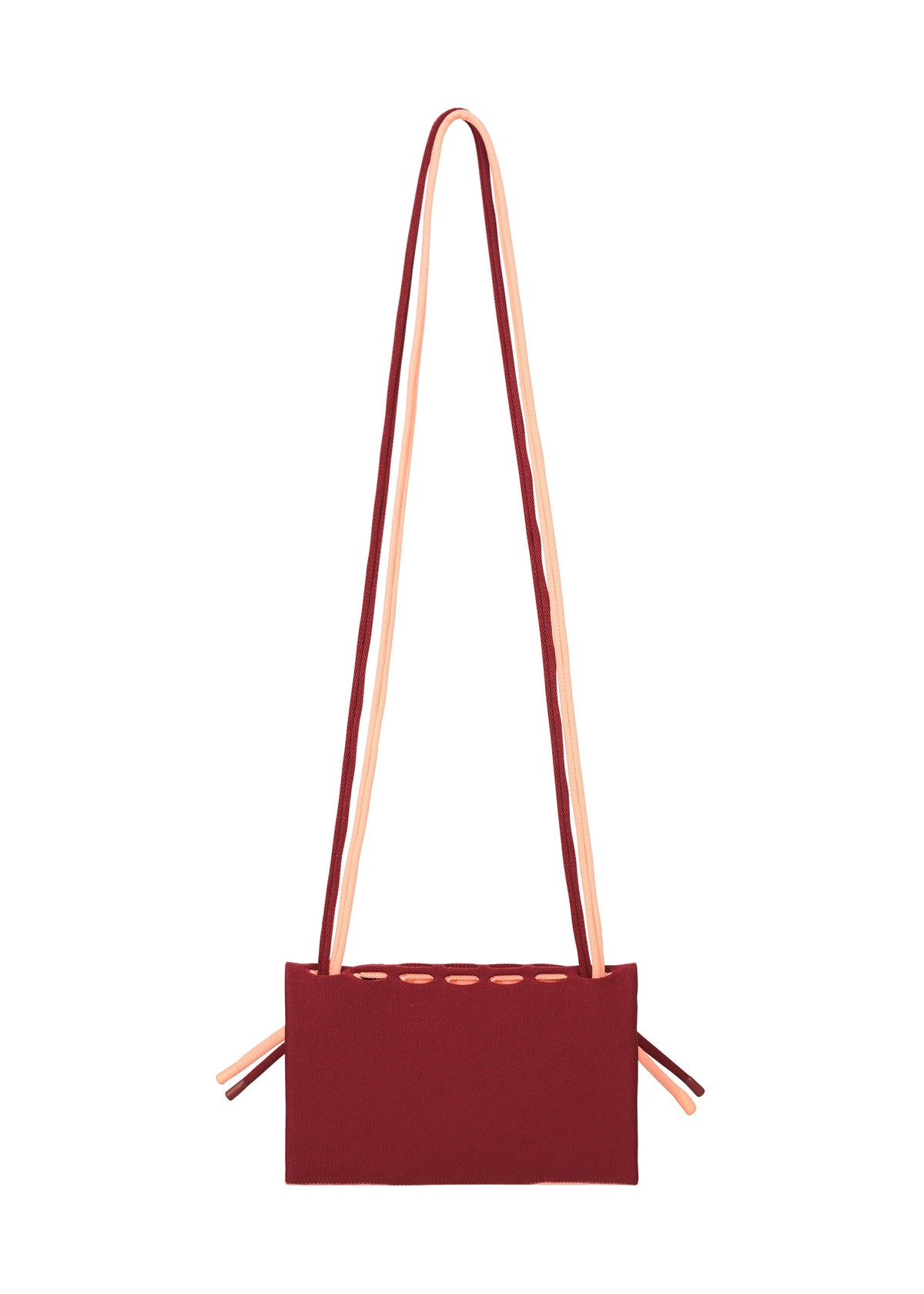 A detail shot of the GOOD GOODS ISSEY MIYAKE MOKKO BI-COLOR bag.