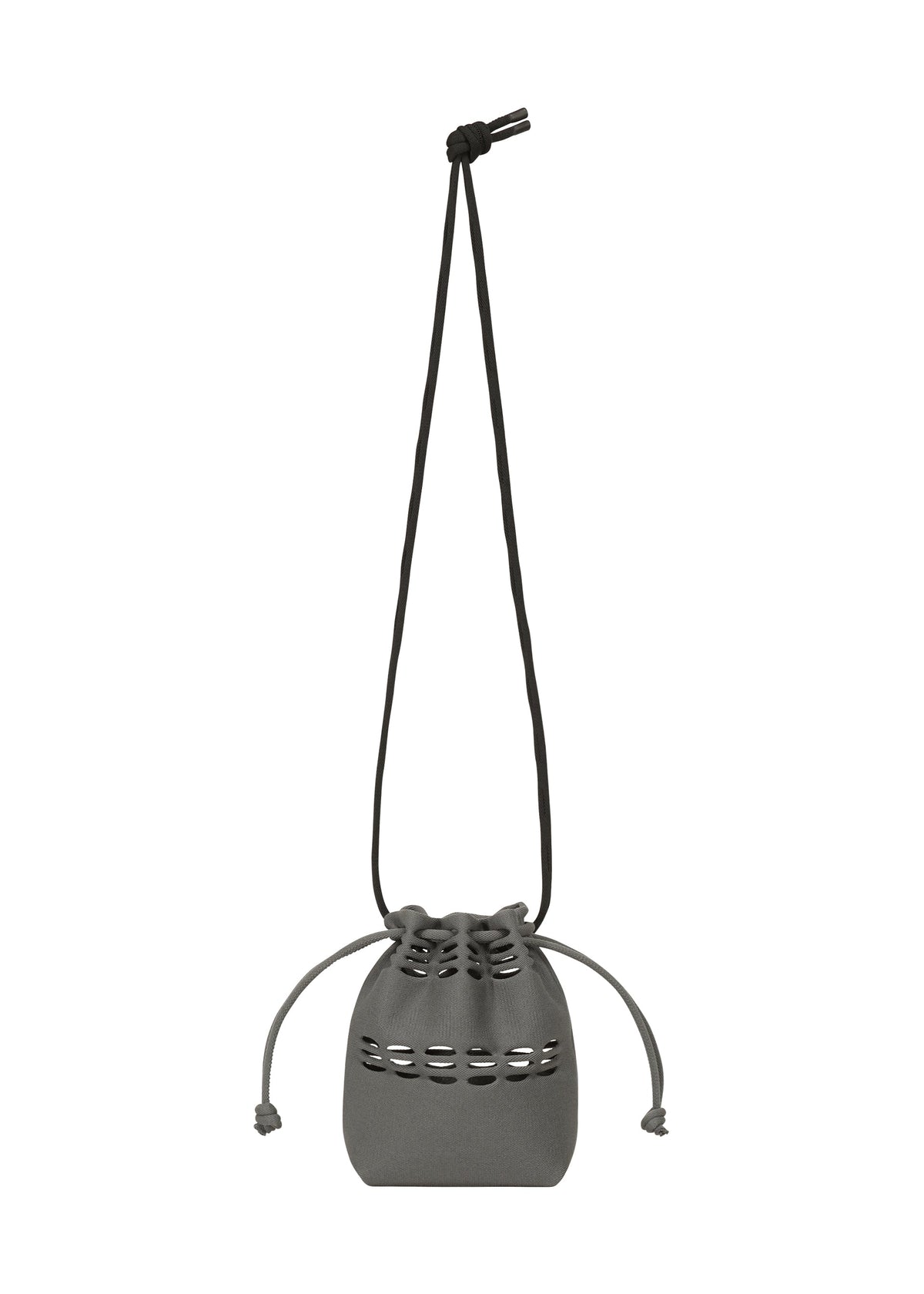 A product shot of the GOOD GOODS ISSEY MIYAKE MOKKO POCKET BI-COLOR bag in gray.