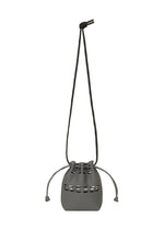 A product shot of the GOOD GOODS ISSEY MIYAKE MOKKO POCKET BI-COLOR bag in gray.