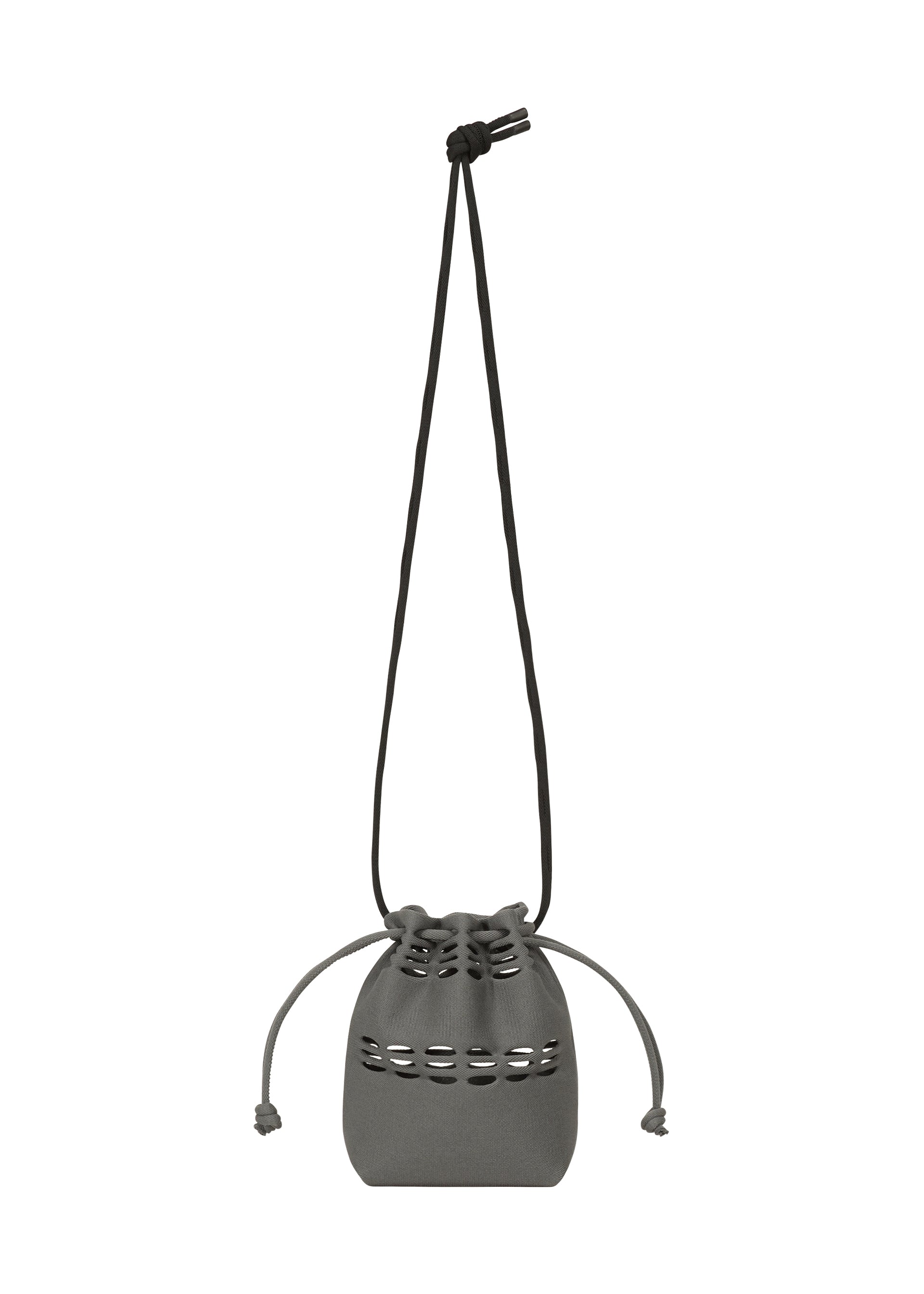 A product shot of the GOOD GOODS ISSEY MIYAKE MOKKO POCKET BI-COLOR bag in gray.