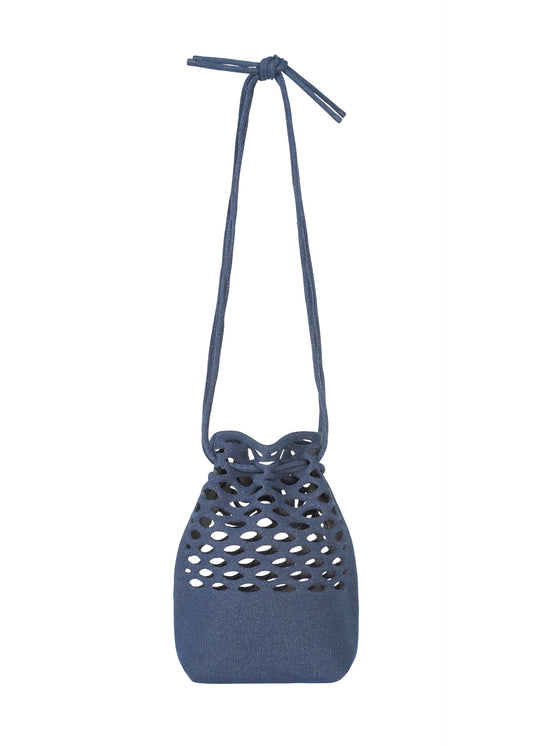 A product shot of the GOOD GOODS ISSEY MIYAKE MOKKO WASHI bag in indigo blue.