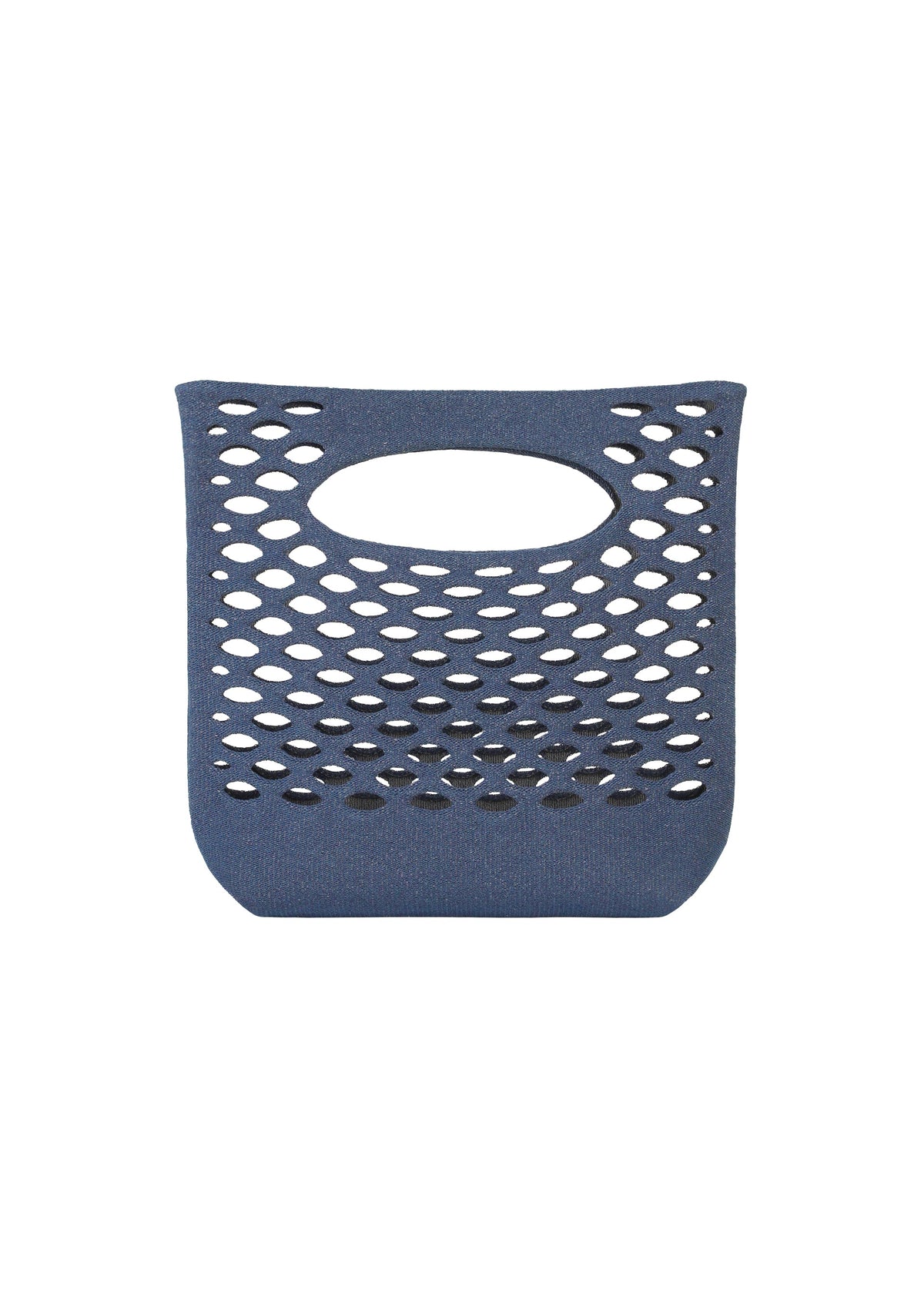 A product shot of the GOOD GOODS ISSEY MIYAKE MOKKO WASHI bag in indigo blue.