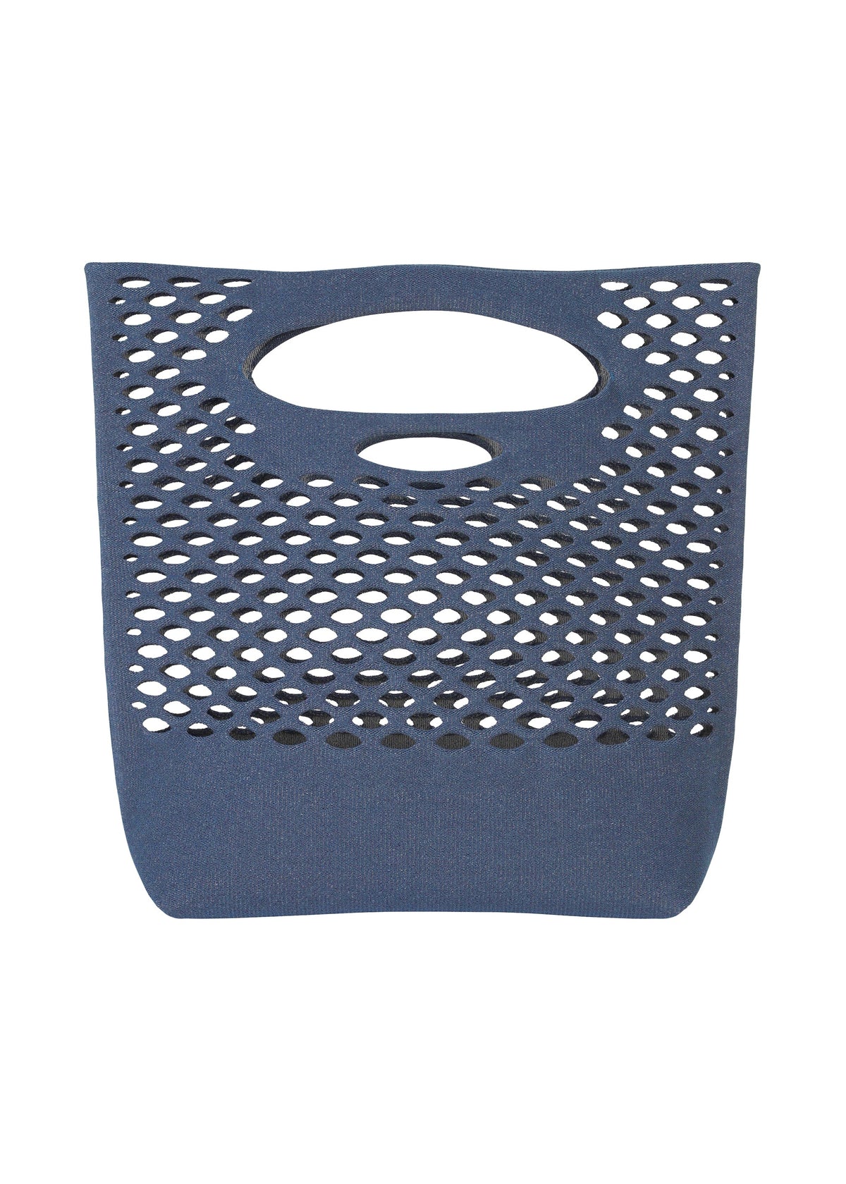 A product shot of the GOOD GOODS ISSEY MIYAKE MOKKO WASHI bag in indigo blue.