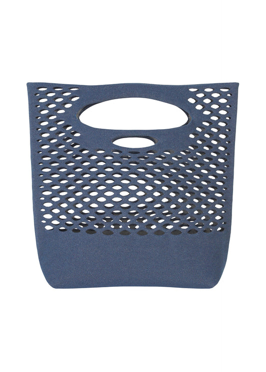 A product shot of the GOOD GOODS ISSEY MIYAKE MOKKO WASHI bag in indigo blue.