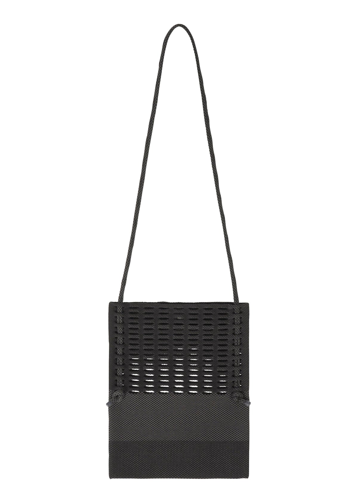 A product shot of the GOOD GOODS ISSEY MIYAKE MOKKO KNOT bag in black mix.