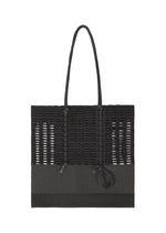 A product shot of the GOOD GOODS ISSEY MIYAKE MOKKO KNOT bag in black mix.