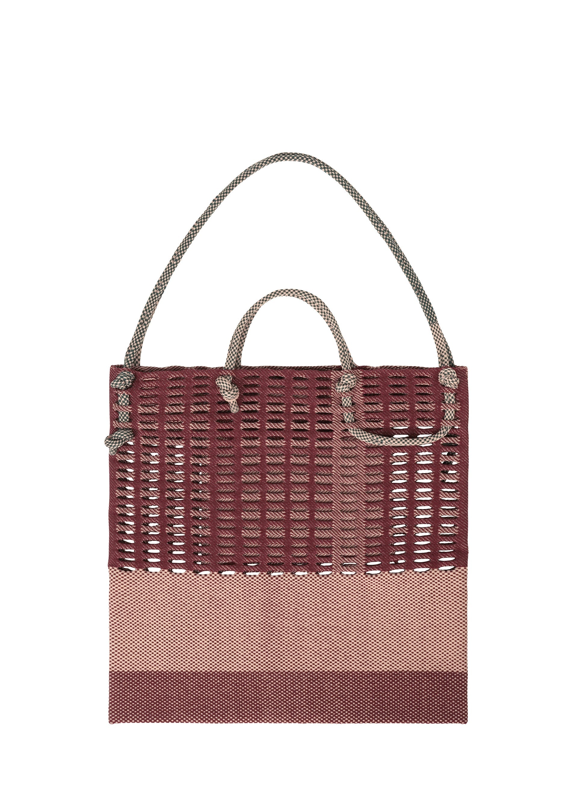 A detail shot of the GOOD GOODS ISSEY MIYAKE MOKKO KNOT bag.