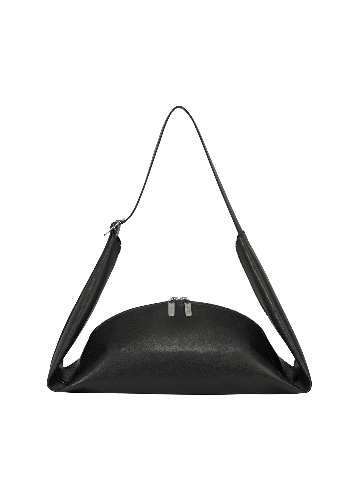 A product shot of the GOOD GOODS ISSEY MIYAKE LEAF bag in black.
