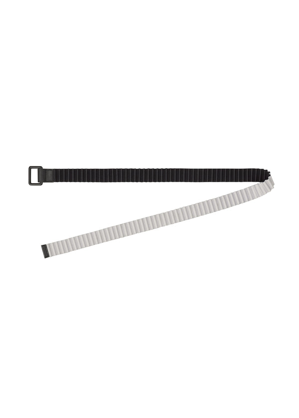 PLEATS BELT Belt Charcoal x Light Grey