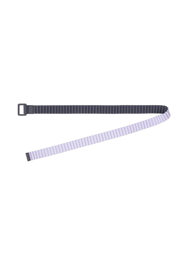 PLEATS BELT Belt Grey x Soft Lavender