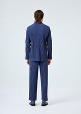 TAILORED PLEATS 2 Jacket Blue Charcoal