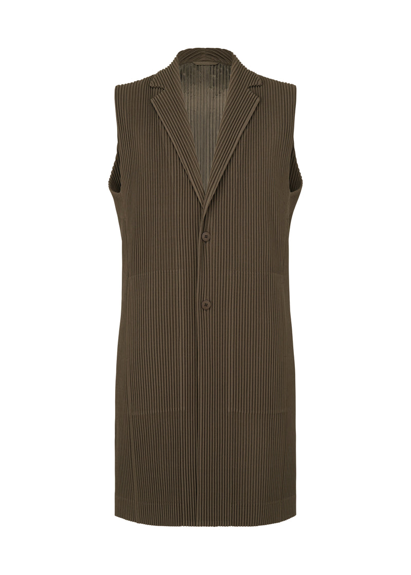 TAILORED PLEATS 1 Vest Dark Khaki