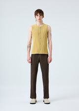 TAILORED PLEATS 1 Vest Mustard Yellow