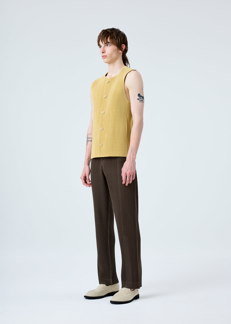 TAILORED PLEATS 1 Vest Mustard Yellow