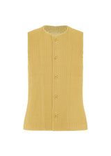 TAILORED PLEATS 1 Vest Mustard Yellow