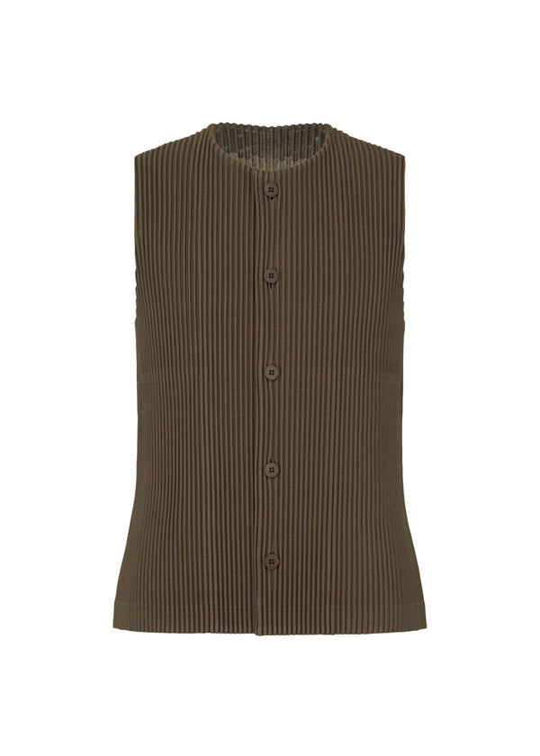 TAILORED PLEATS 1 Vest Dark Khaki