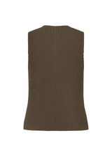 TAILORED PLEATS 1 Vest Dark Khaki