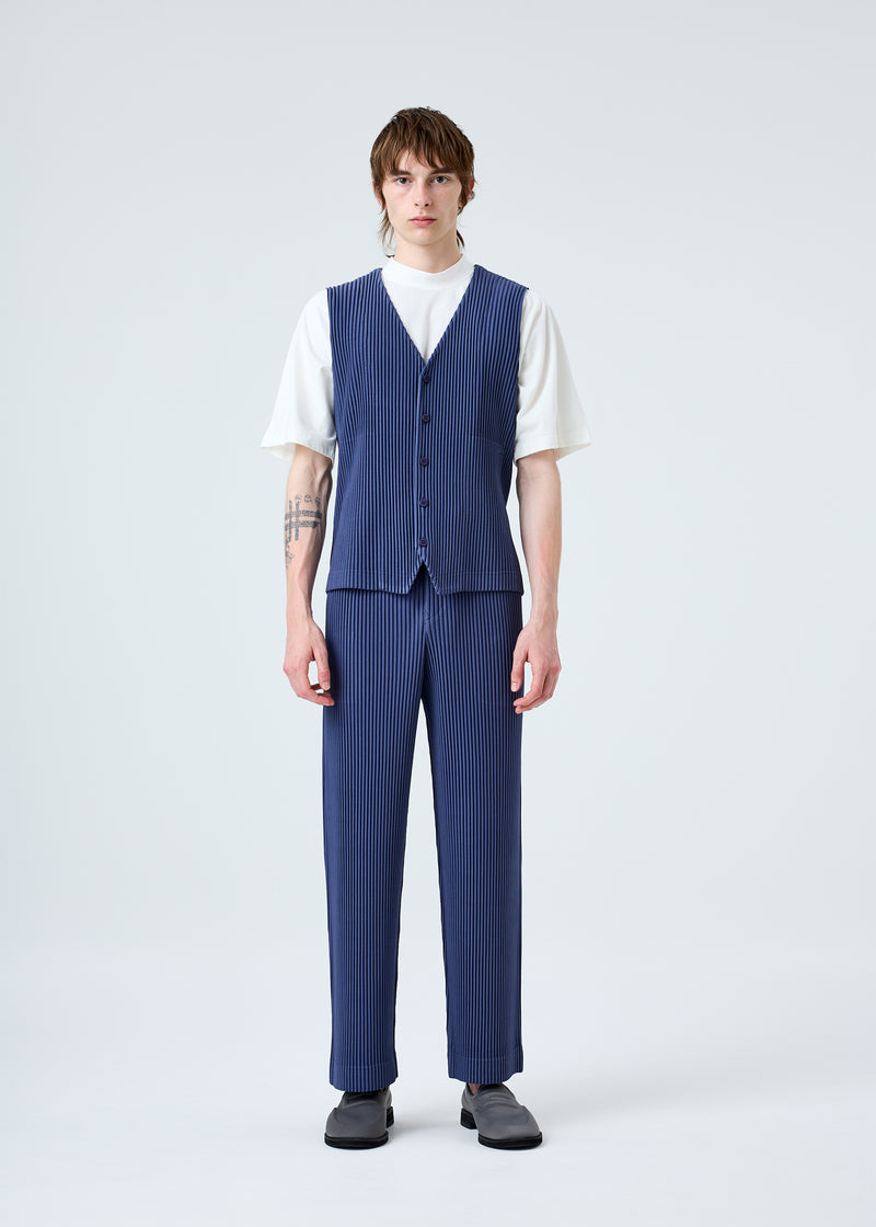 TAILORED PLEATS 2 Vest Blue Charcoal