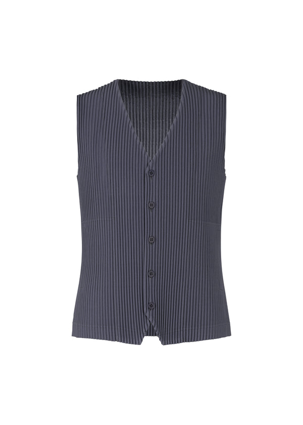 TAILORED PLEATS 2 Vest Blue Charcoal