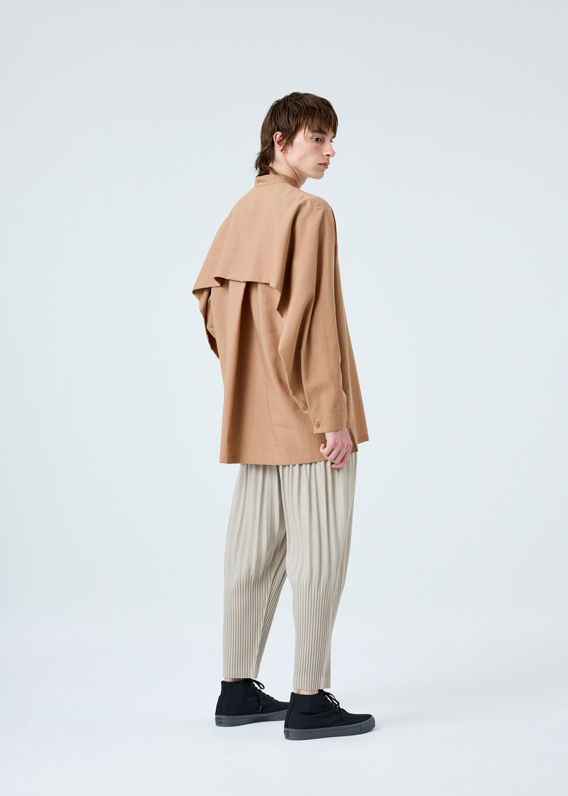 COLOR PLEATS Trousers Linen Beige