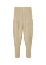 COLOR PLEATS Trousers Linen Beige