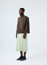 HORIZON PLEATS 1 Top Dark Khaki