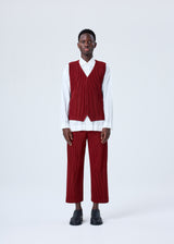 TAILORED PLEATS 2 Vest Crimson Red