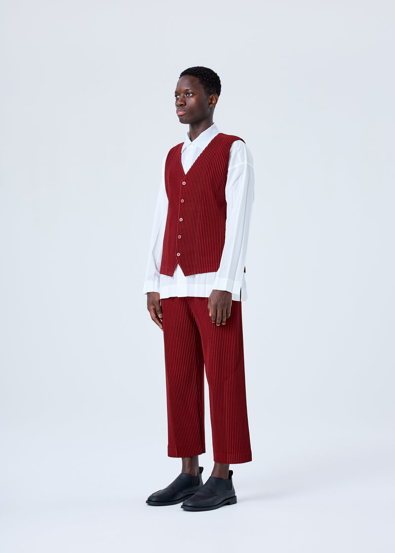 TAILORED PLEATS 2 Vest Crimson Red