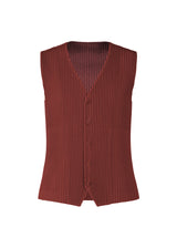 TAILORED PLEATS 2 Vest Crimson Red