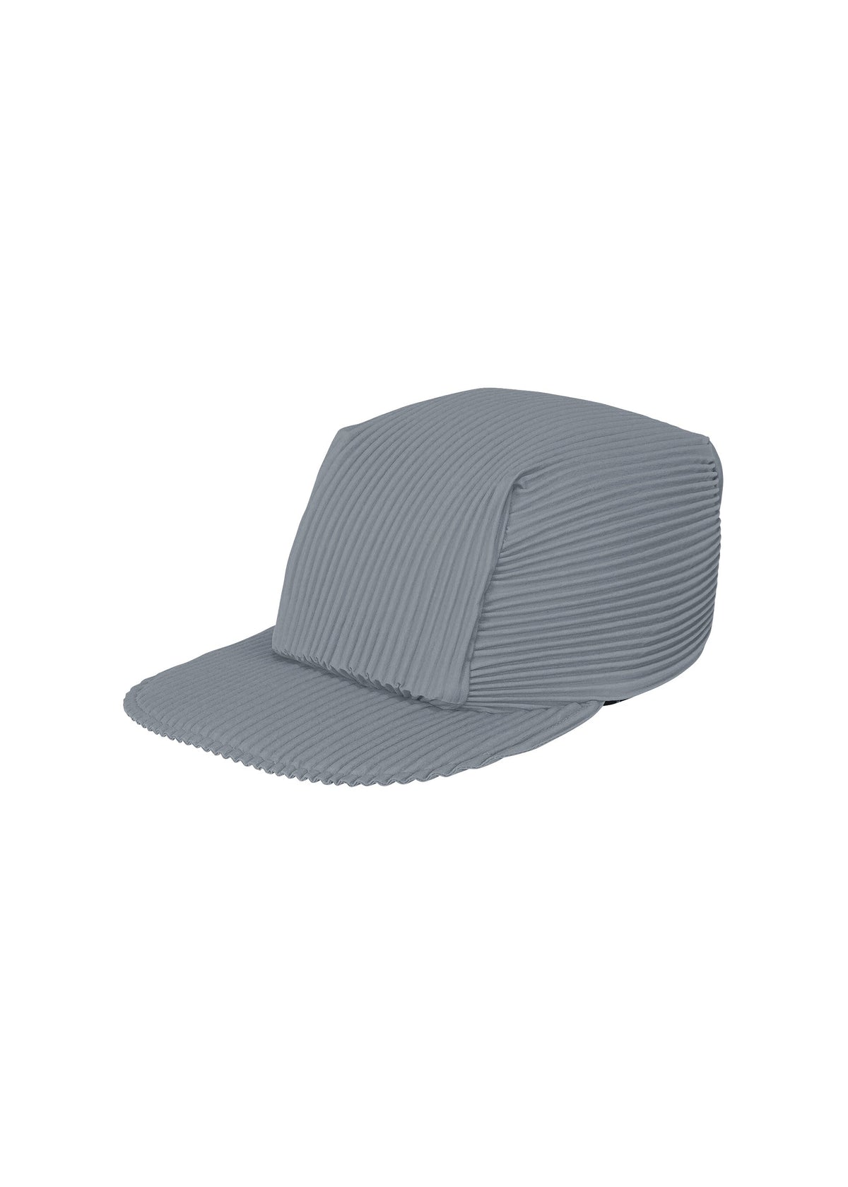 A product shot of the HOMME PLISSÉ ISSEY MIYAKE PLEATS CAP hat in slate blue (71).
