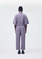 A model wears the Homme Plisse Issey Miyake PLEATS BELT belt.
