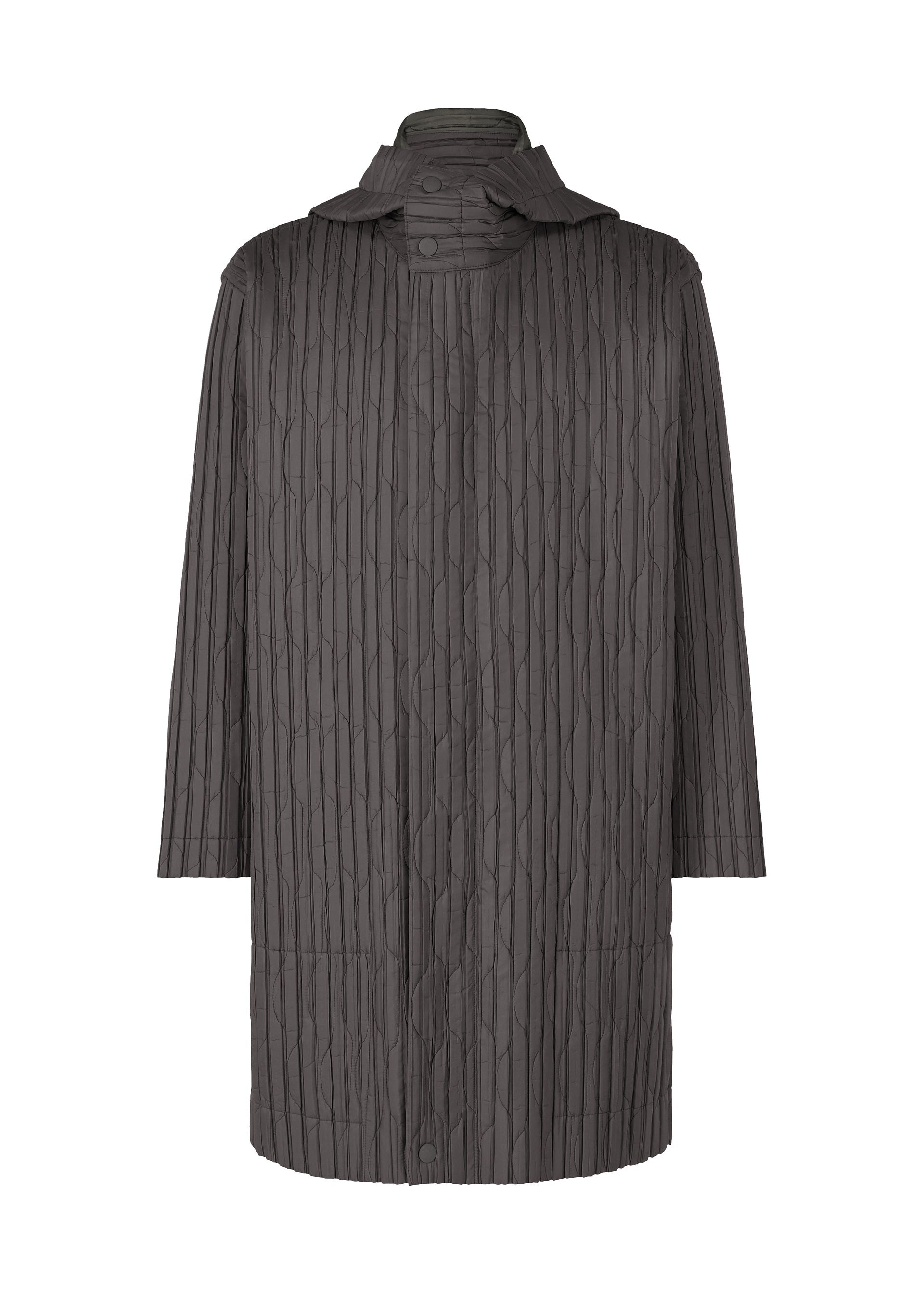 A product shot of the Homme Plisse Issey Miyake PADDED PLEATS coat in .