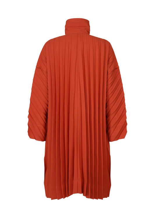 A detail shot of the Homme Plisse Issey Miyake EDGE COAT coat.