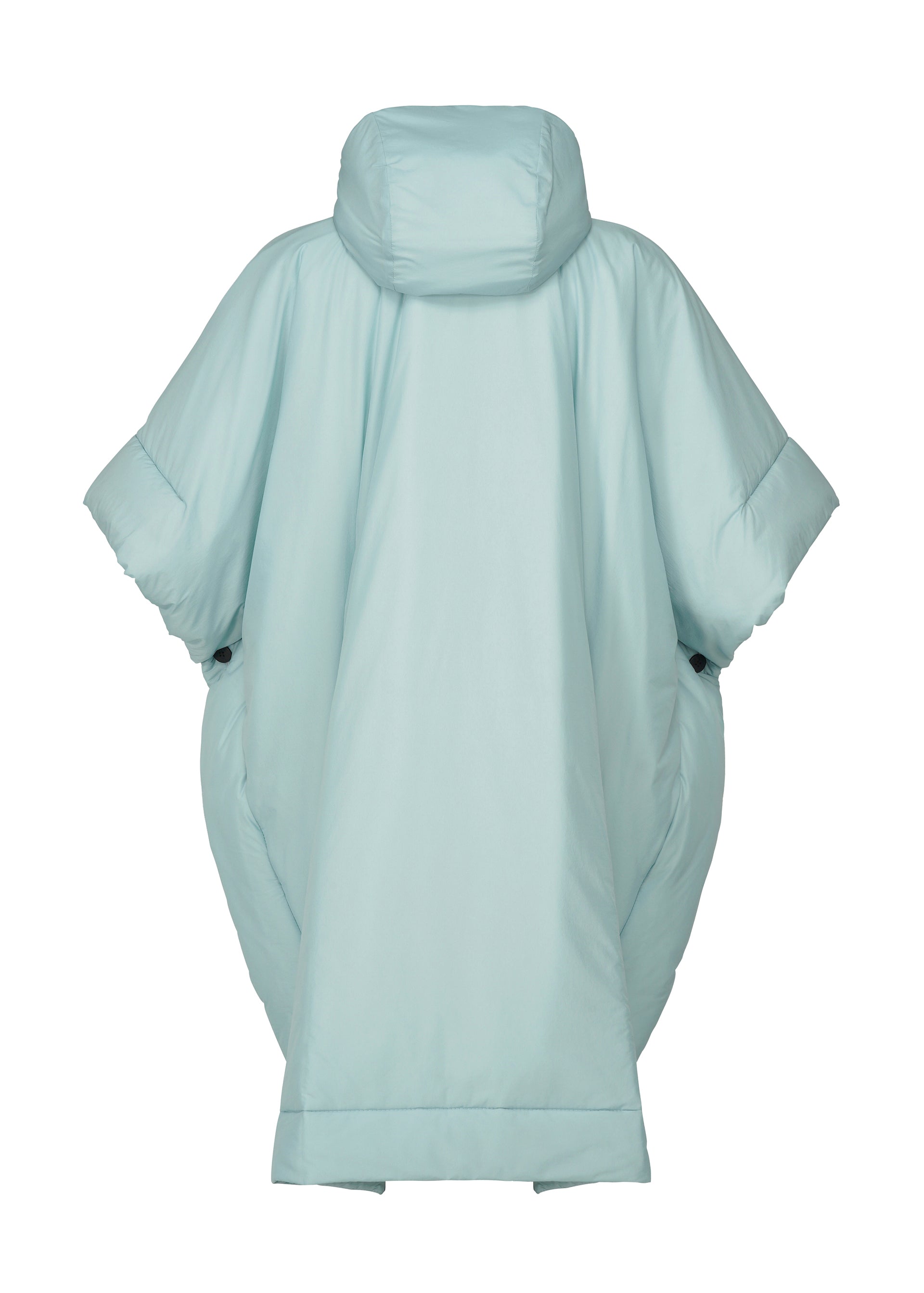 A detail shot of the Homme Plisse Issey Miyake DUVET COAT coat.