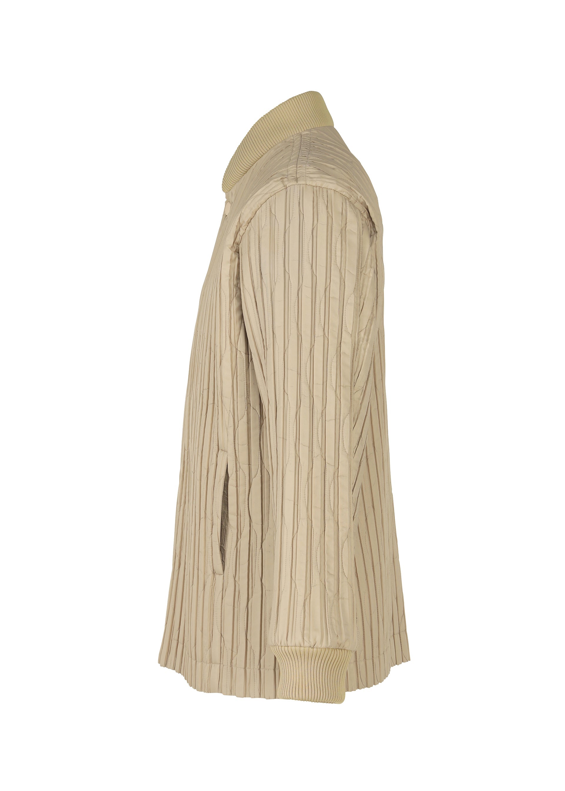 A detail shot of the Homme Plisse Issey Miyake PADDED PLEATS prêt à porter.