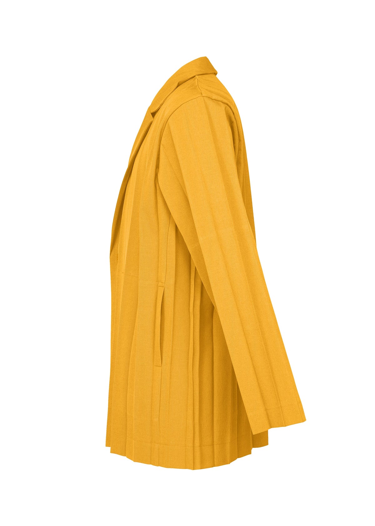 A detail shot of the HOMME PLISSÉ ISSEY MIYAKE EDGE ENSEMBLE jacket.