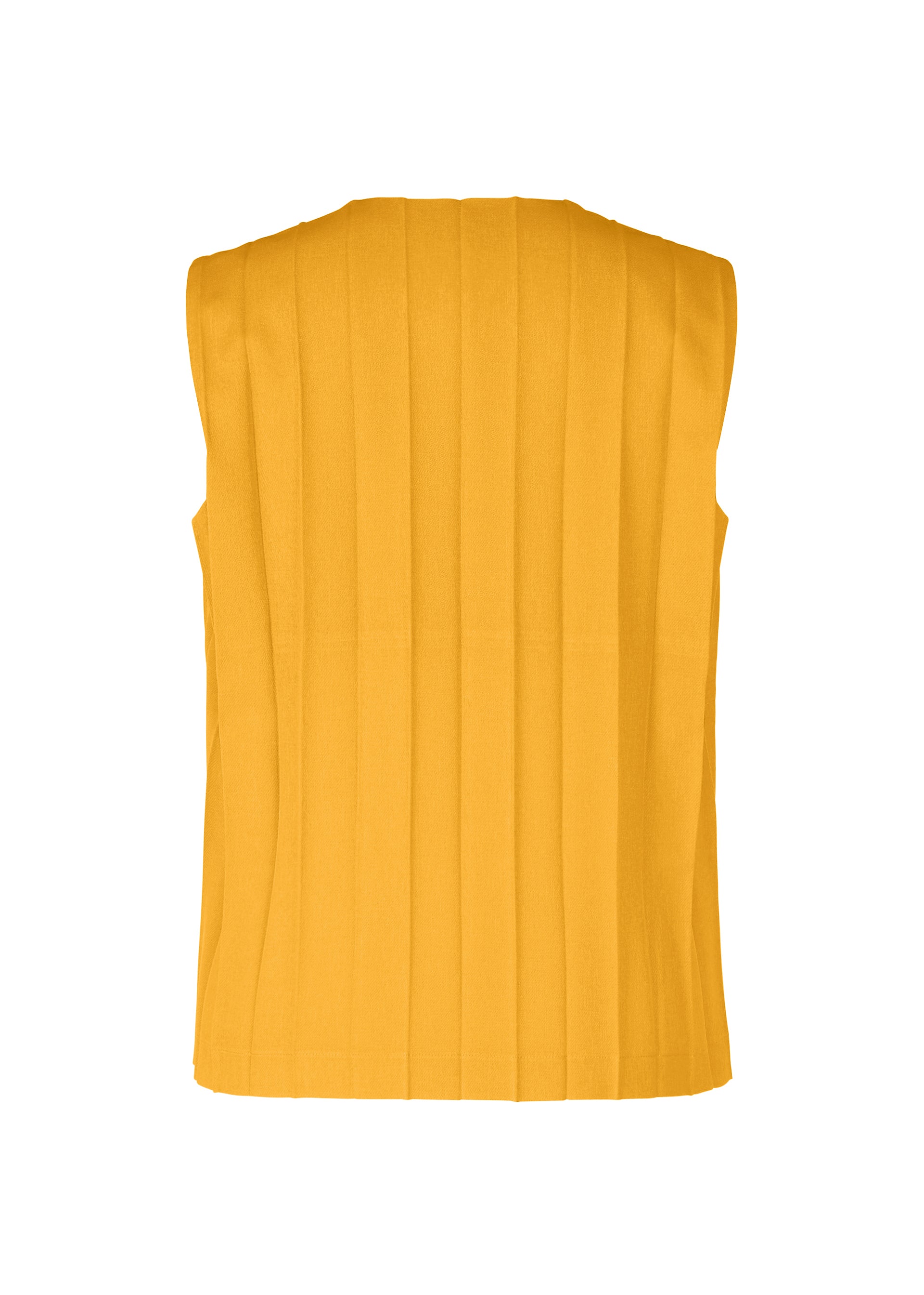 A detail shot of the Homme Plisse Issey Miyake EDGE ENSEMBLE vest.