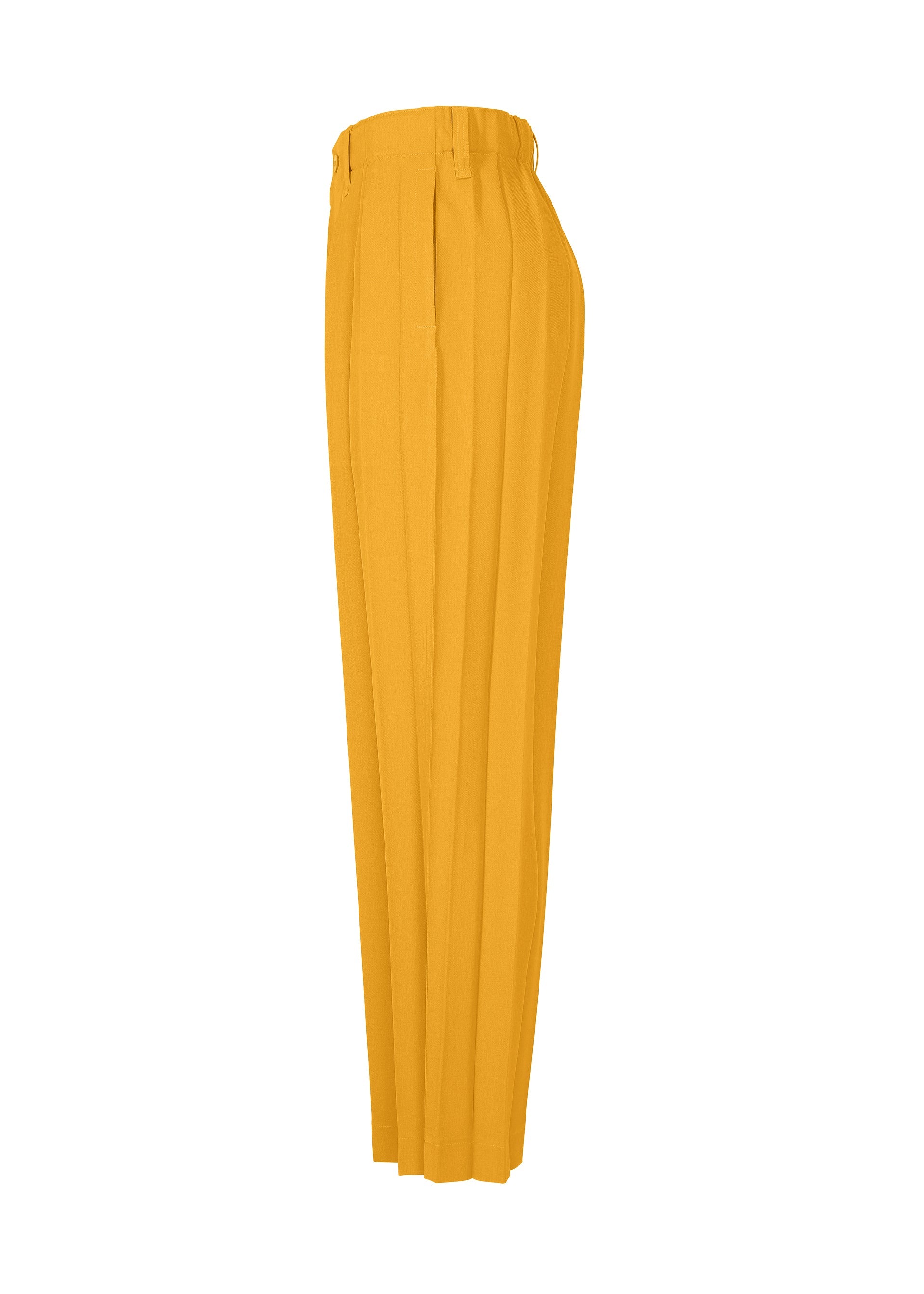 A detail shot of the Homme Plisse Issey Miyake EDGE ENSEMBLE trousers.