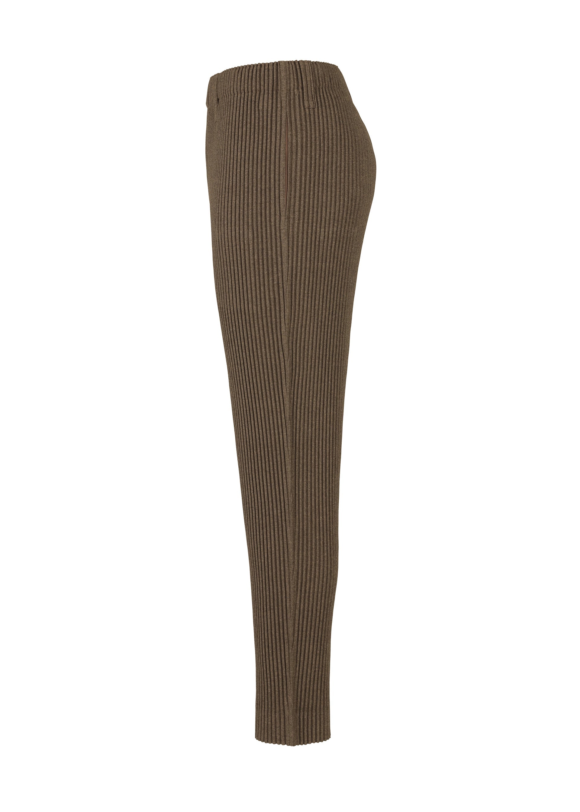 A detail shot of the Homme Plisse Issey Miyake WOOL LIKE LIGHT trousers.