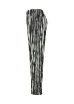 A detail shot of the HOMME PLISSÉ ISSEY MIYAKE BRUSHSTROKE STRIPE trousers.