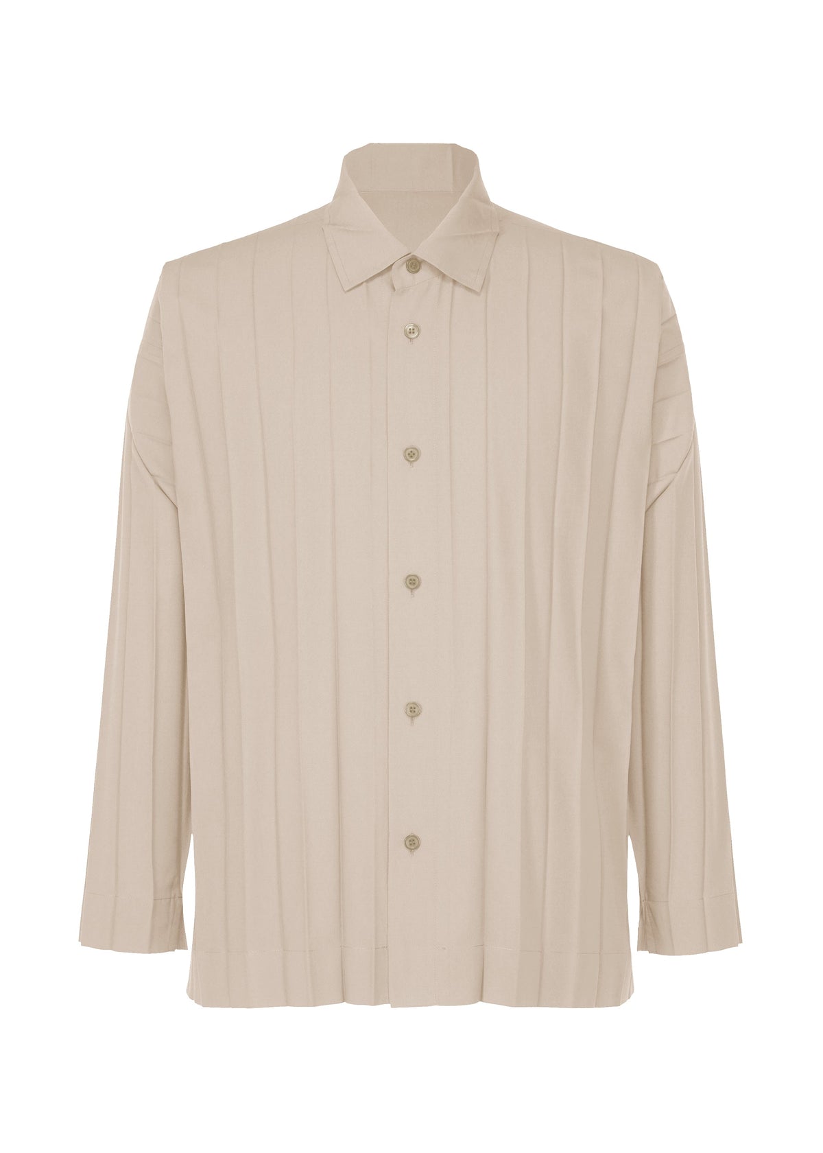 A product shot of the HOMME PLISSÉ ISSEY MIYAKE EDGE SHIRT shirt in grey (12).